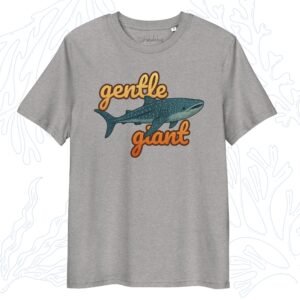 gentle giant vintage whale shark t-shirt heather grey whalehug