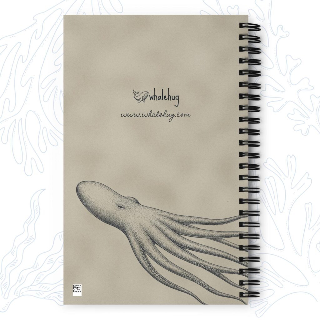 marine biology notebook field notes back cover octopus sketch whalehug