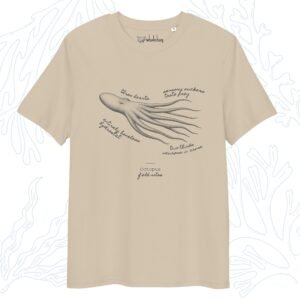 octopus field notes t-shirt desert dust organic cotton whalehug
