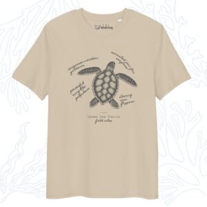 green sea turtle field notes t-shirt desert dust organic cotton whalehug
